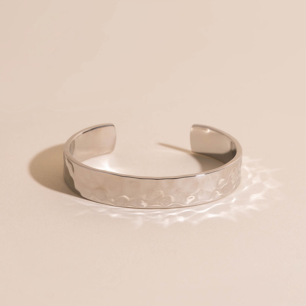 11mm Hammered Cuff Bracelet