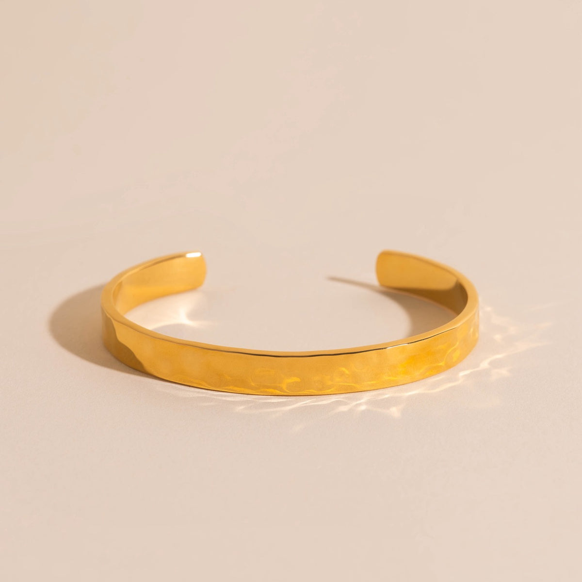 8mm Hammered Cuff Bracelet