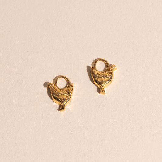 Chicken Huggie Hoop Charms