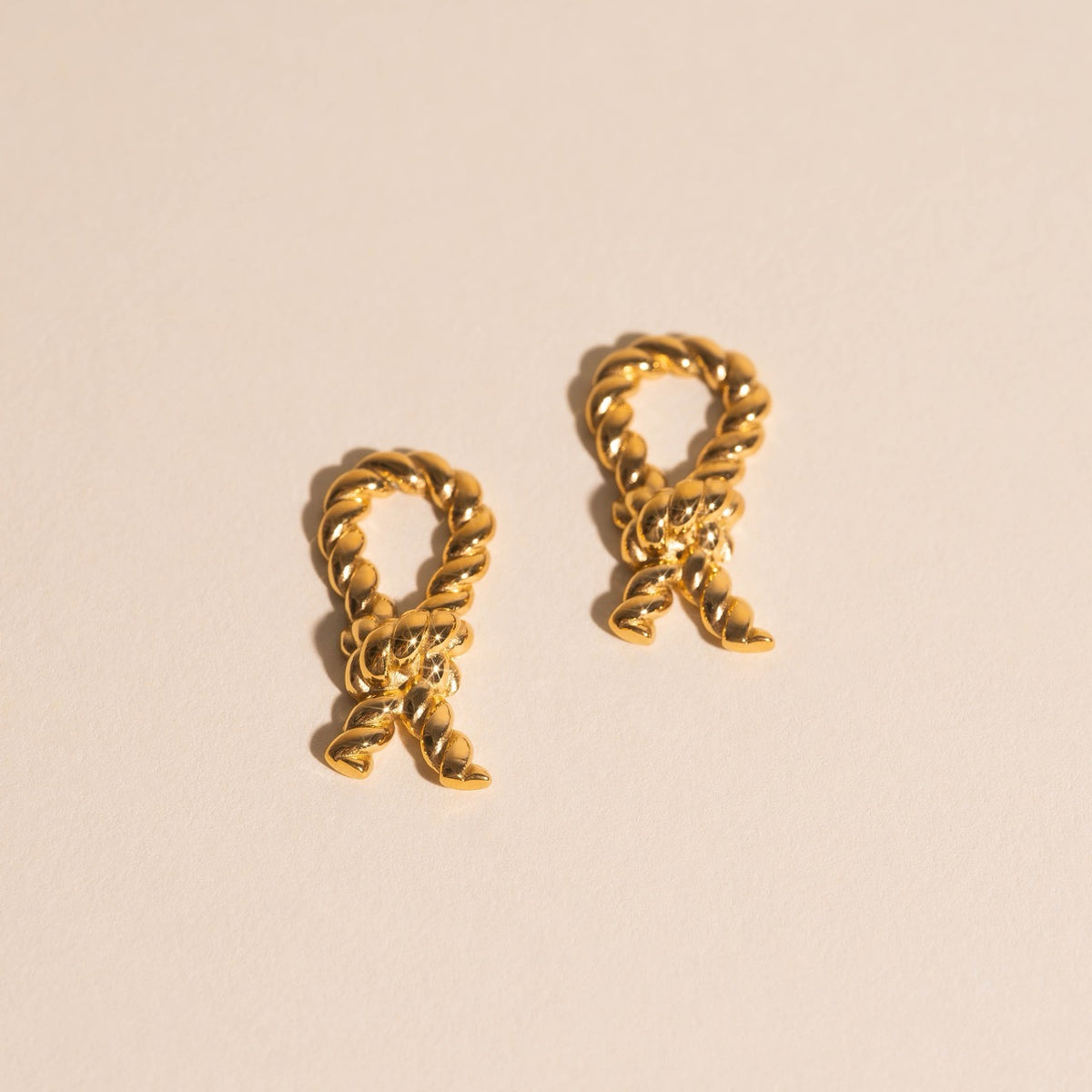 Rope Knot Huggie Hoop Charms