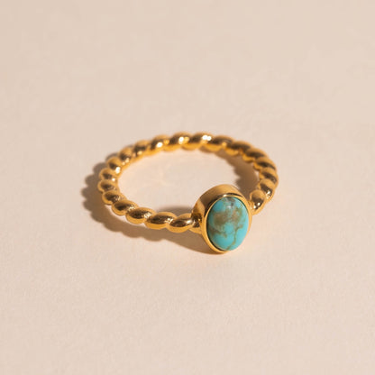 Turquoise Rope Ring