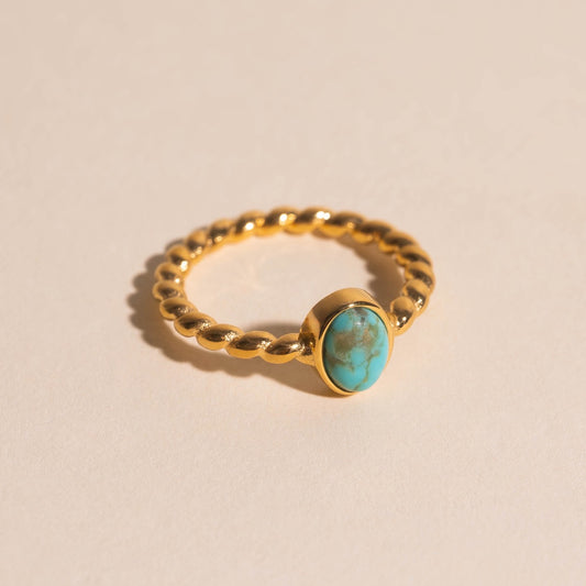 Turquoise Rope Ring