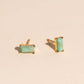 Rectangle Turquoise Stud Earrings