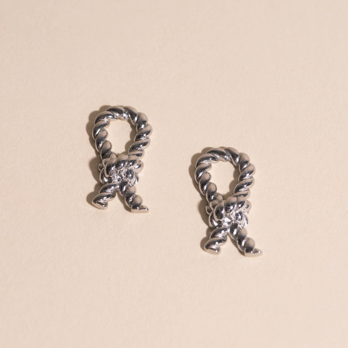 Rope Knot Huggie Hoop Charms