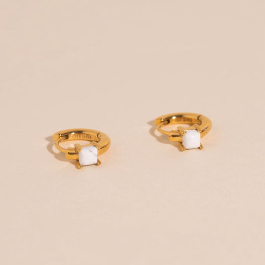 Wrangler Stone Huggie Hoop Earrings