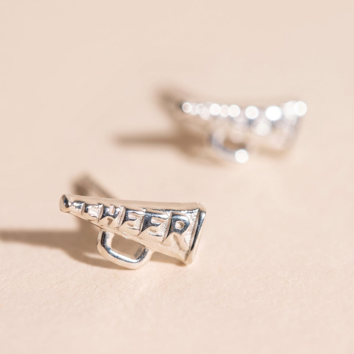 Cheer Megaphone Mini Stud Earrings