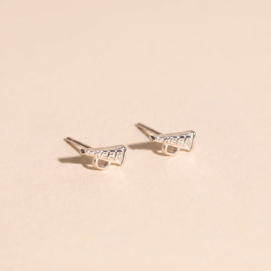 Cheer Megaphone Mini Stud Earrings