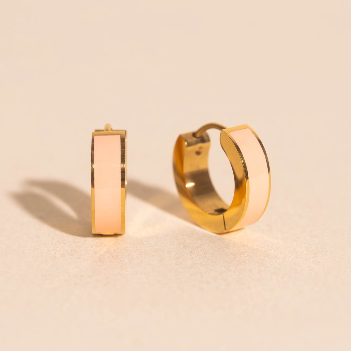 Color Chunky Huggie Hoop Earrings