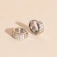 Pearl Shell Teardrop Super Chunky Huggie Hoop Earrings