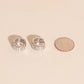 Pearl Shell Teardrop Super Chunky Huggie Hoop Earrings