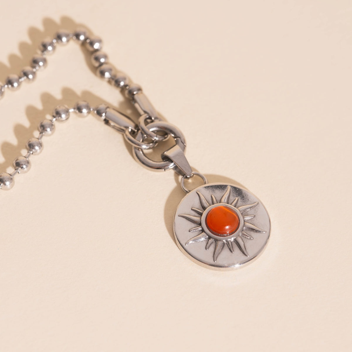 Amber Sun Necklace Charm