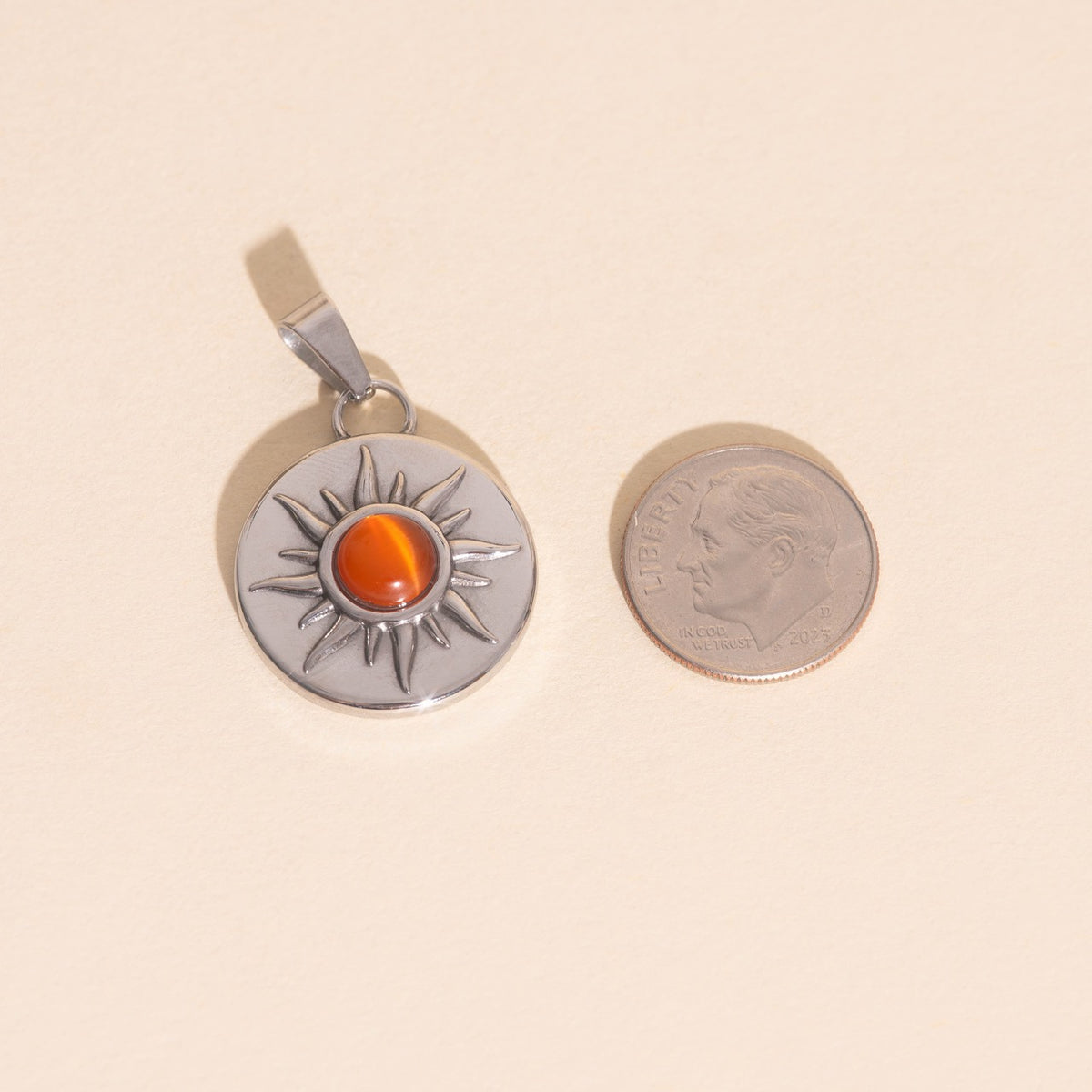 Amber Sun Necklace Charm