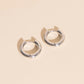 Titanium Chunky Rounded Huggie Hoop Earrings - FeatherTUFF™