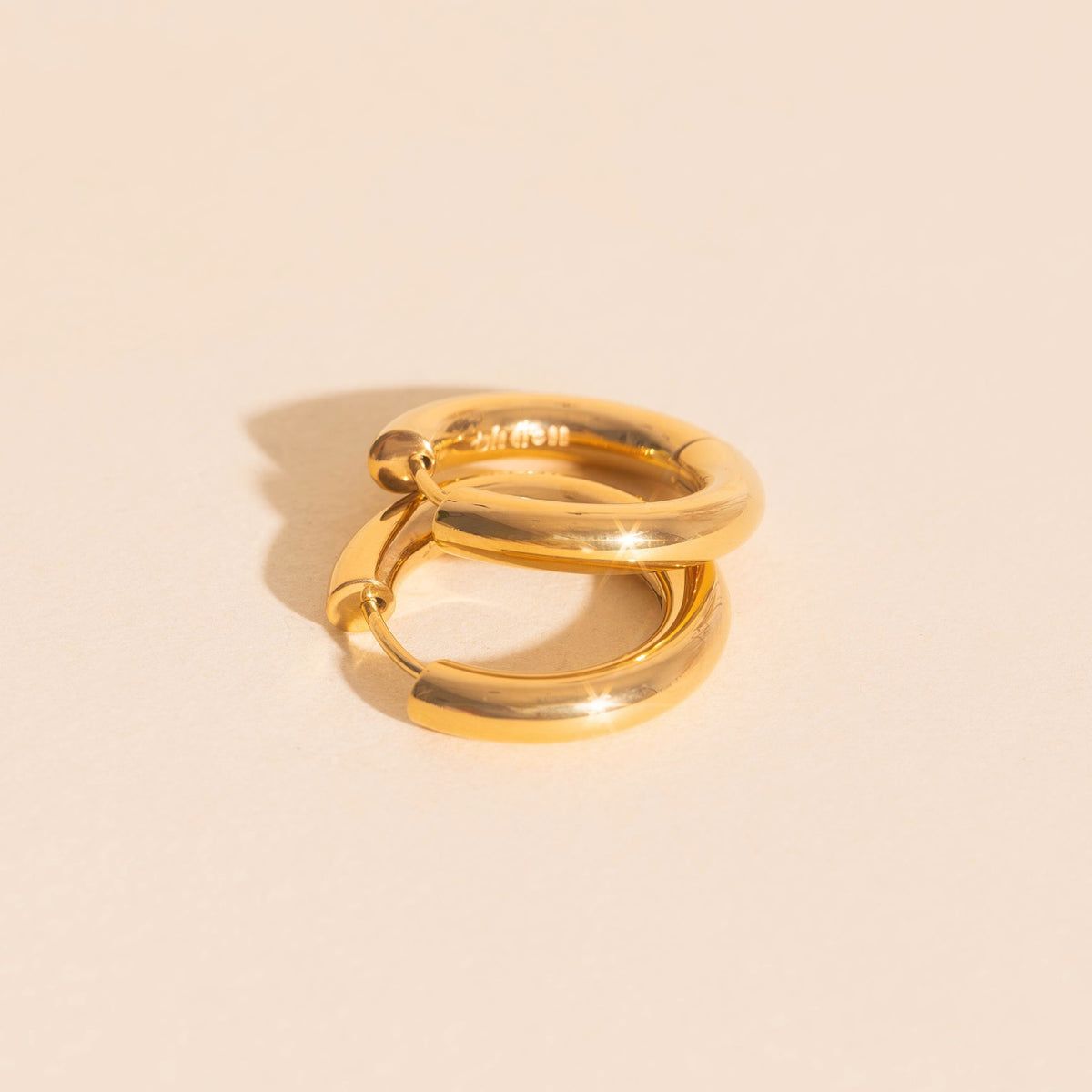 Titanium Chunky Rounded Huggie Hoop Earrings - FeatherTUFF™