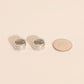 Naked Checkered Rounded Super Chunky Huggie Hoop Earrings