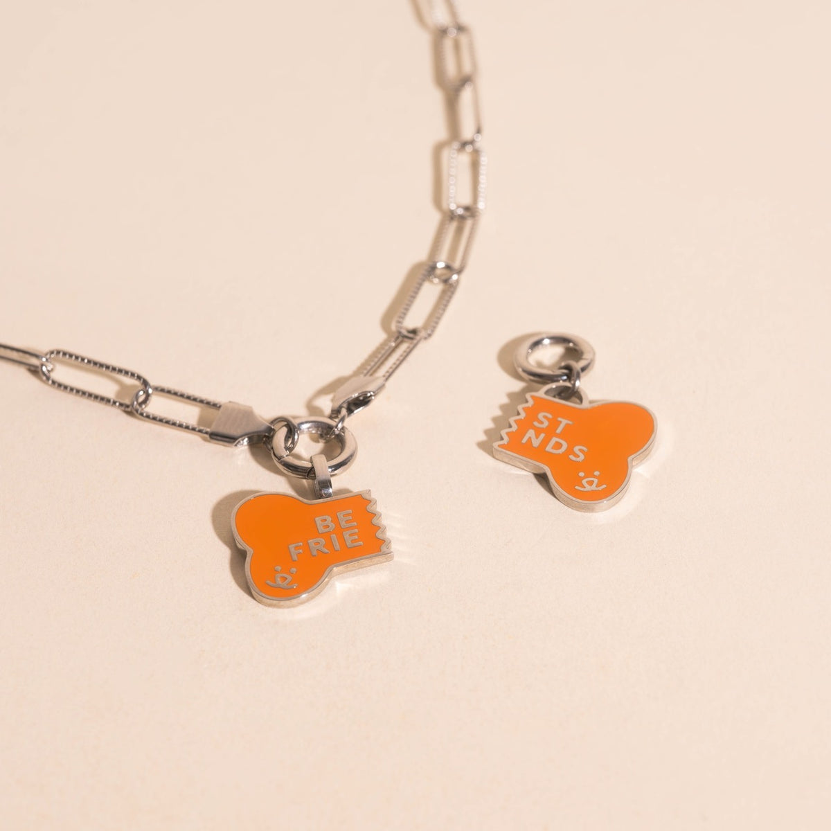 Best Friends Dog Collar Necklace Charm