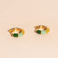 Color Block Huggie Hoop Earrings