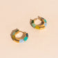 Color Block Huggie Hoop Earrings