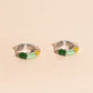 Color Block Huggie Hoop Earrings