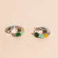 Color Block Huggie Hoop Earrings