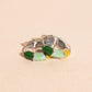 Color Block Huggie Hoop Earrings