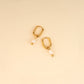 Mini Natural Pearl Huggie Hoop Charms