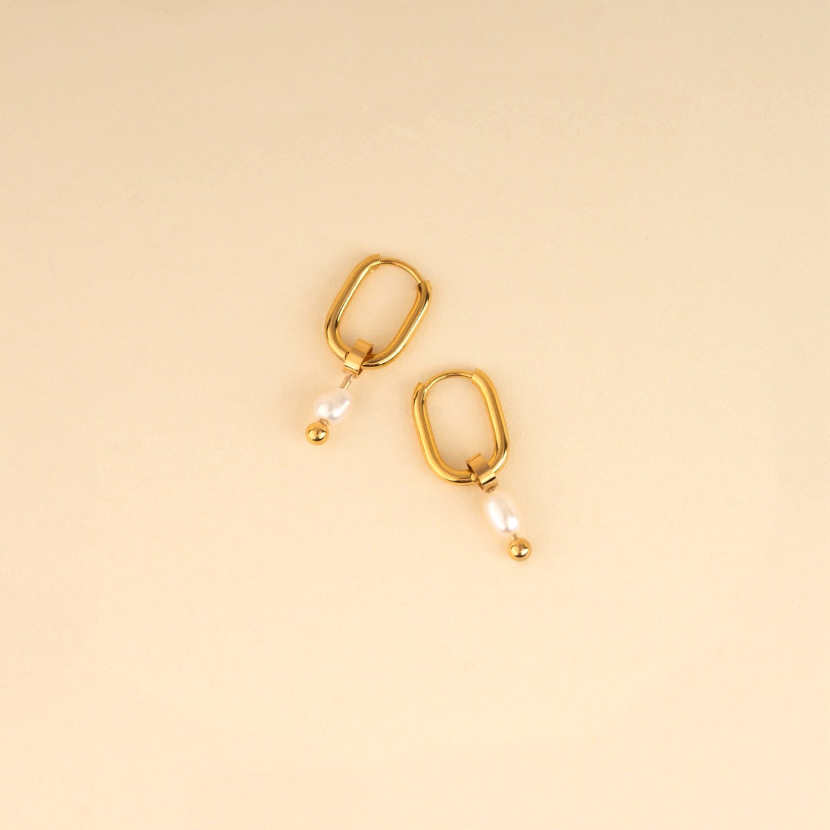 Mini Natural Pearl Huggie Hoop Charms