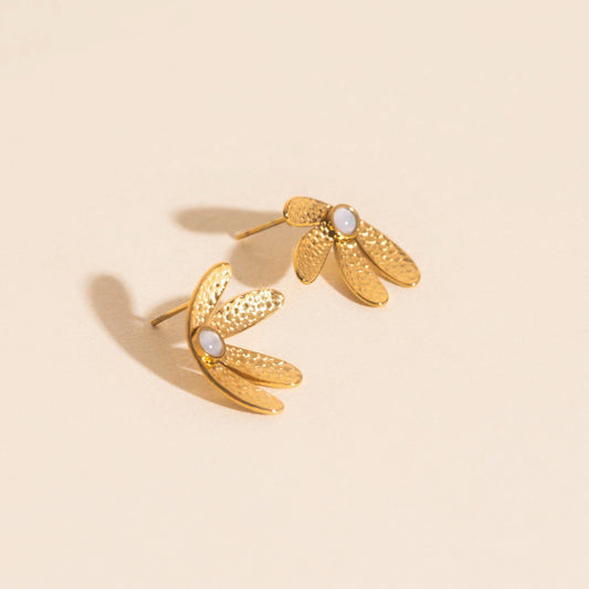 Mini Half Bloomed Stud Earrings