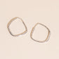 Titanium Hammered Oblong Huggie Hoop Earrings - FeatherTUFF™