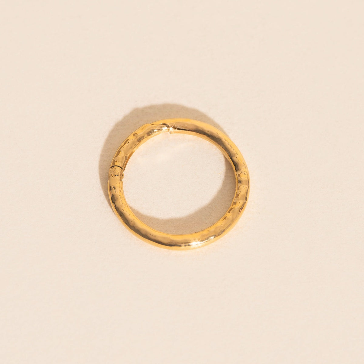 Hammered Circle Necklace Charm Clasp (18mm)