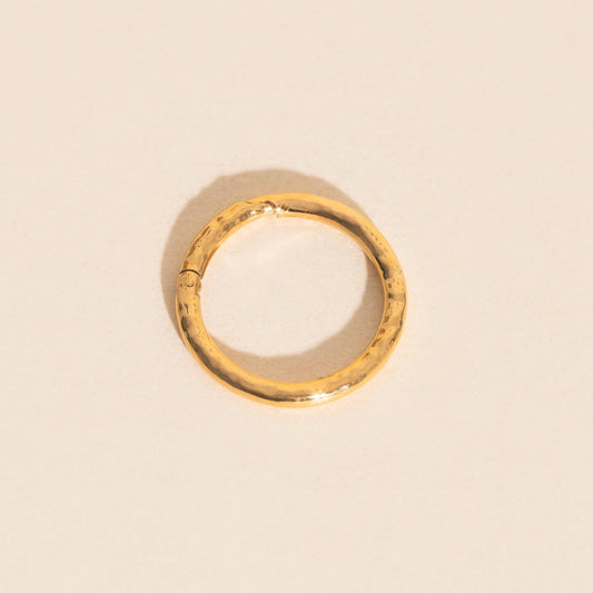 Hammered Circle Necklace Charm Clasp (18mm)