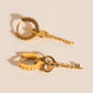 Key Heart Huggie Hoop Charms
