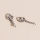 Key Heart Huggie Hoop Charms