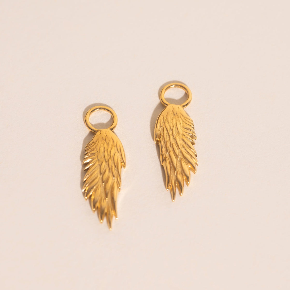 Wing Chunky Huggie Hoop Charms