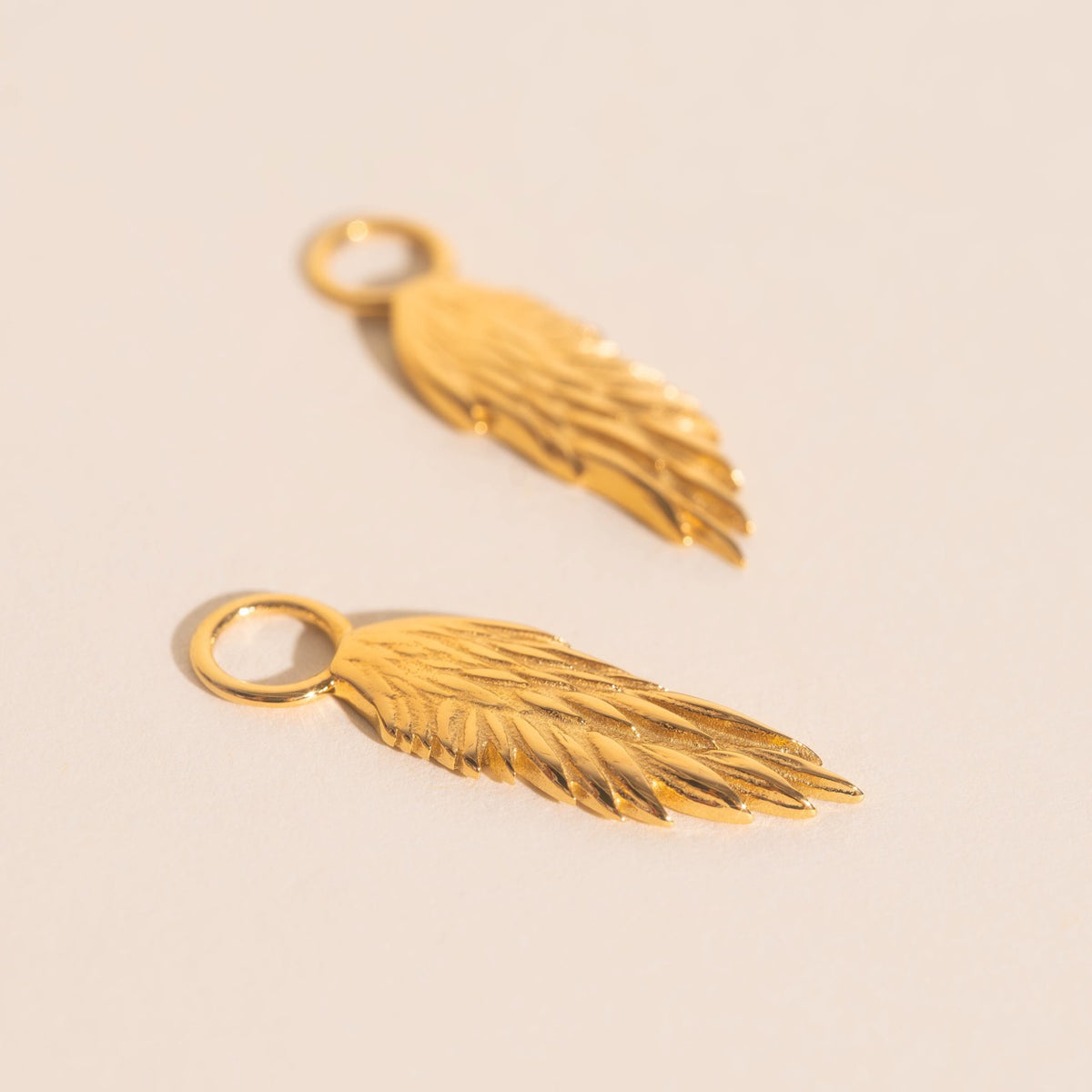Wing Chunky Huggie Hoop Charms