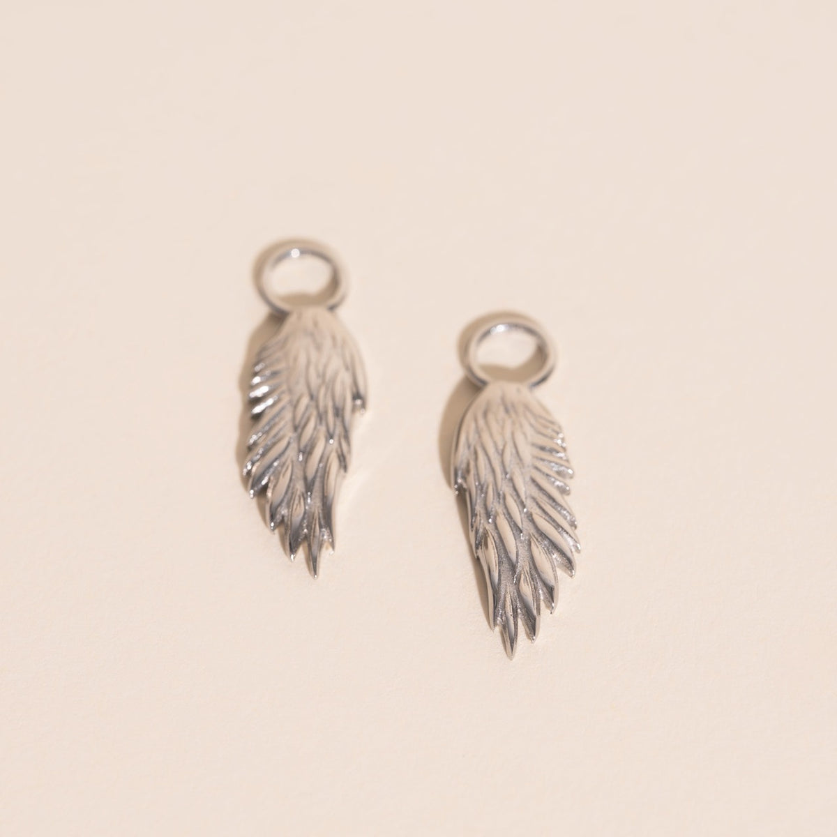 Wing Chunky Huggie Hoop Charms