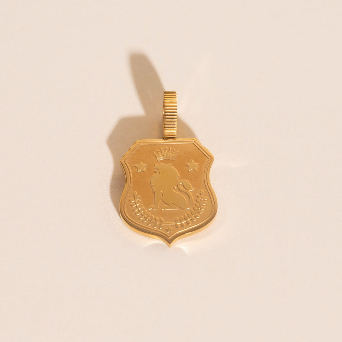 Lion Shield Necklace Charm