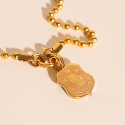 Lion Shield Necklace Charm