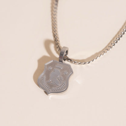 Lion Shield Necklace Charm