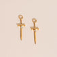 Sword Chunky Huggie Hoop Charms