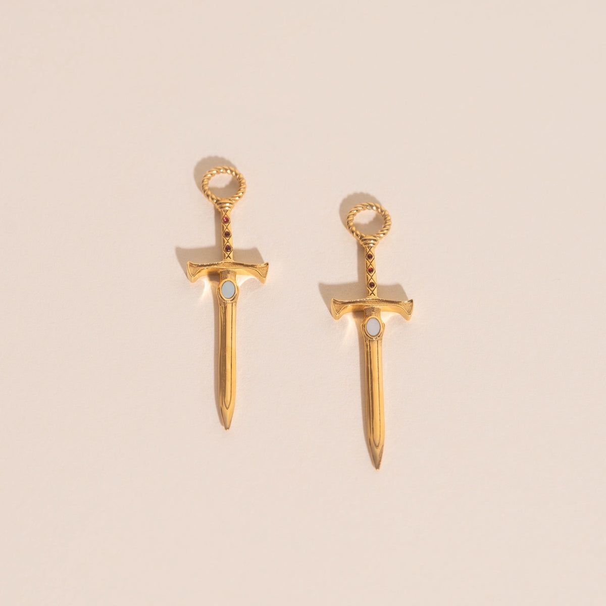 Sword Chunky Huggie Hoop Charms