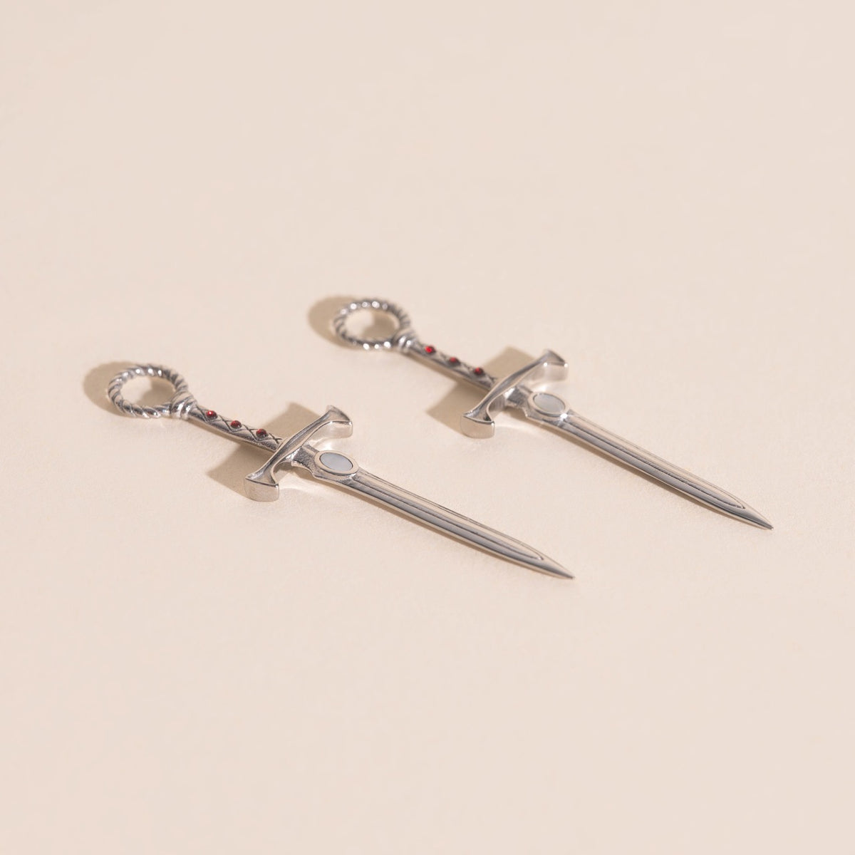 Sword Chunky Huggie Hoop Charms