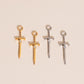 Sword Chunky Huggie Hoop Charms