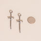 Sword Chunky Huggie Hoop Charms