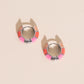 Color Block Huggie Hoop Earrings