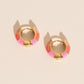 Color Block Huggie Hoop Earrings