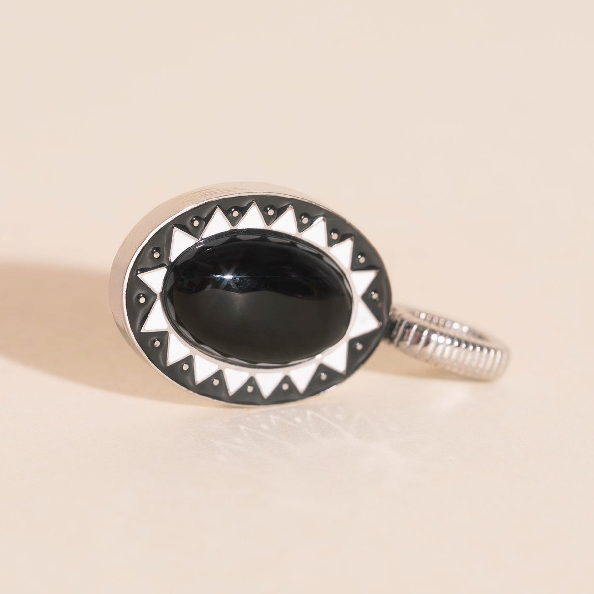 Black Stone Necklace Charm