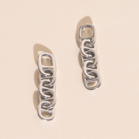 Chain Chunky Huggie Hoop Charms