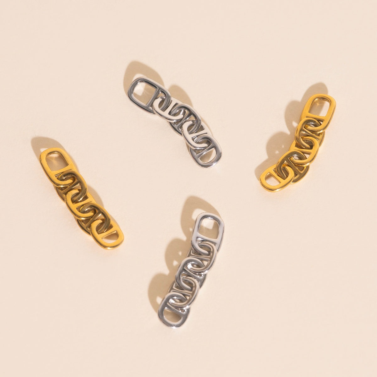 Chain Chunky Huggie Hoop Charms
