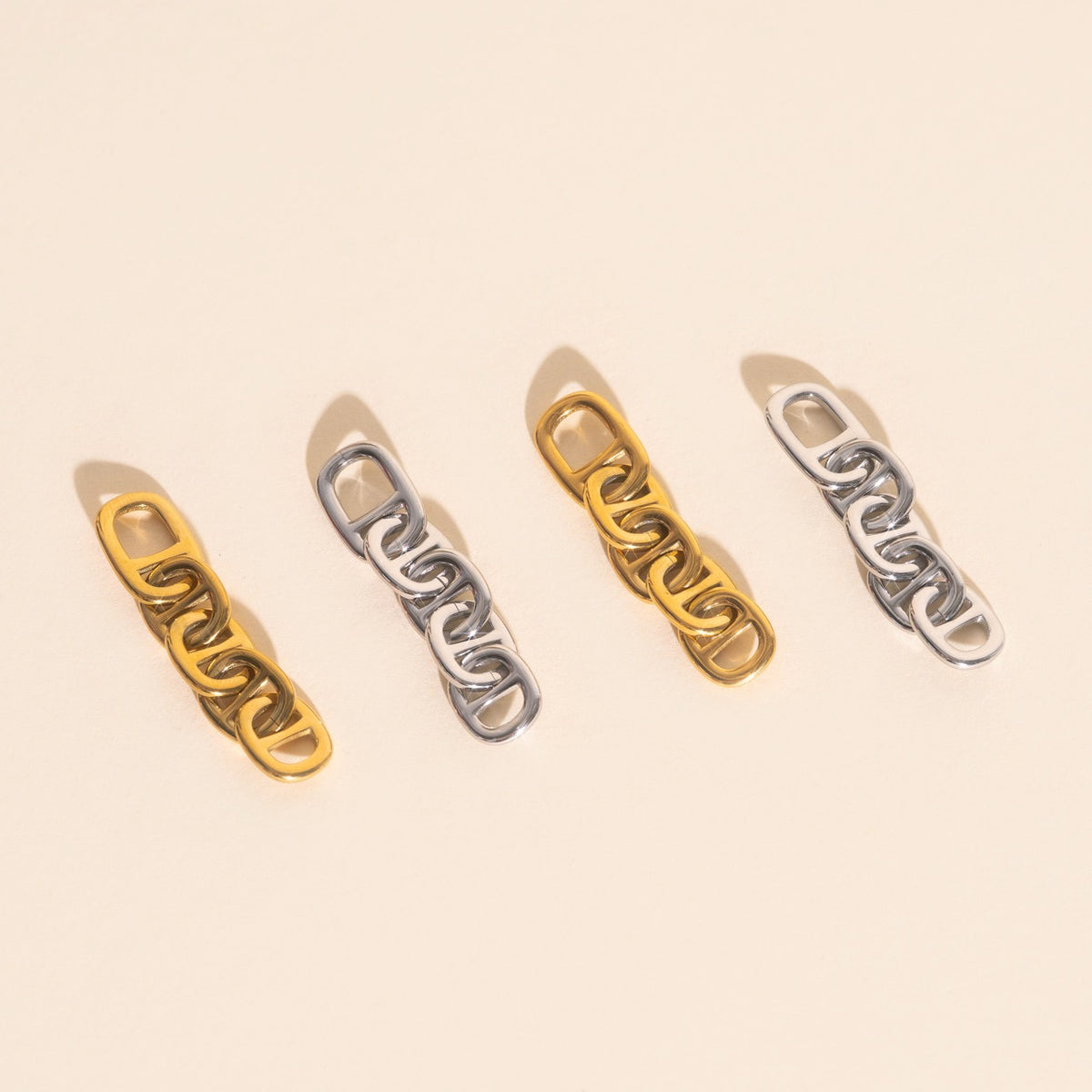 Chain Chunky Huggie Hoop Charms